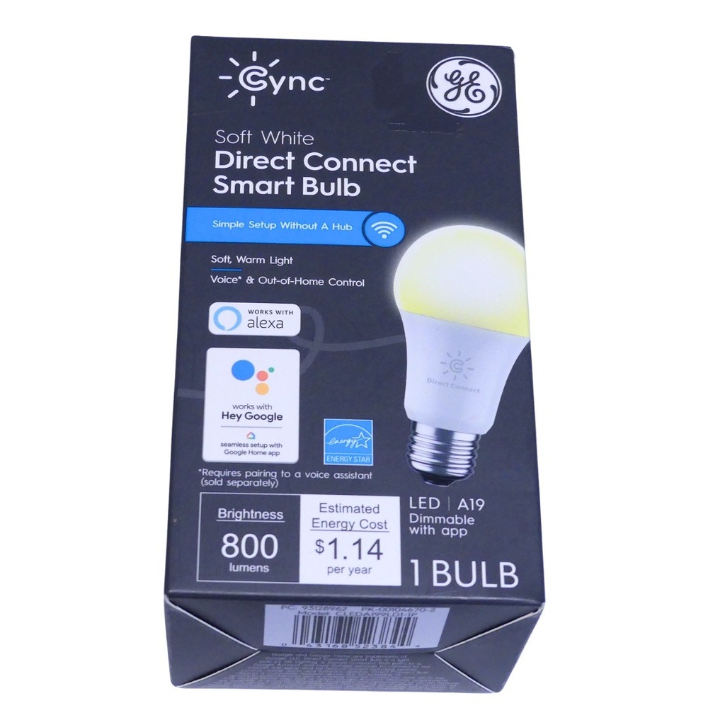 GE CYNC Soft White Direct Connect Smart Bulb - Voice &‎ Out-of-Home Control